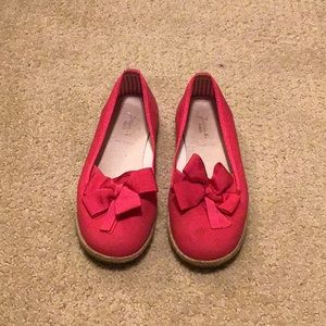 Jacadi girls magenta canvas espadrilles
